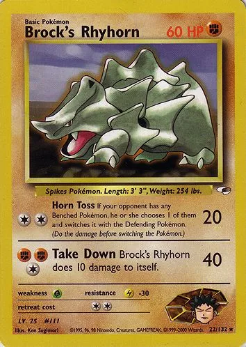 Brock's Rhyhorn, Gym Heroes #22
