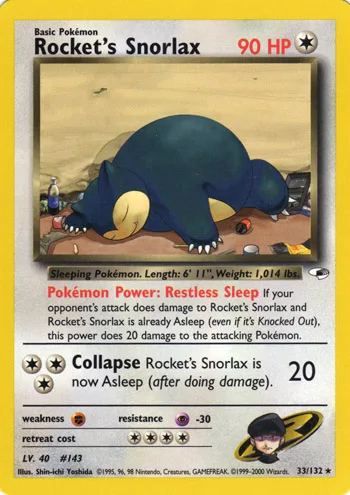 Rocket's Snorlax, Gym Heroes #33