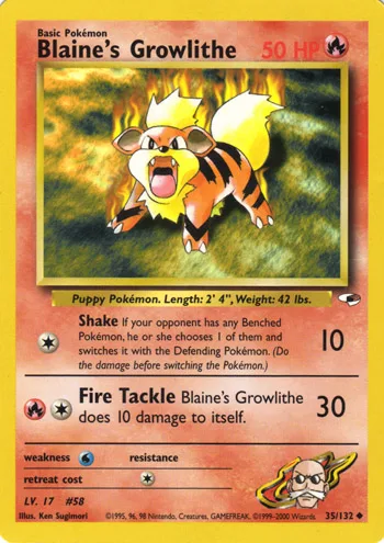 Blaine's Growlithe, Gym Heroes #35