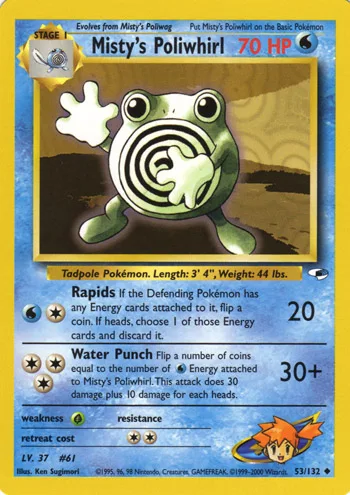Misty's Poliwhirl, Gym Heroes #53