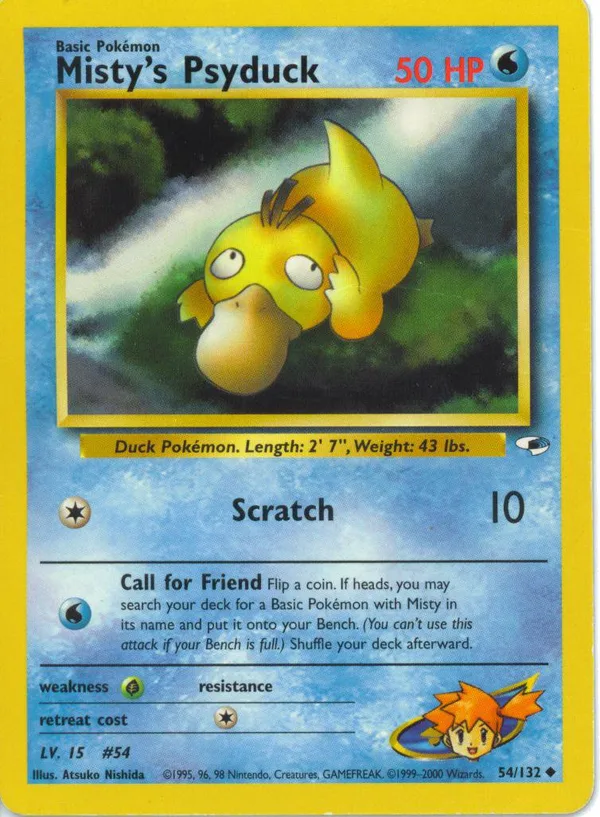Misty's Psyduck, Gym Heroes #54