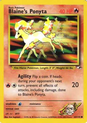 Blaine's Ponyta, Gym Heroes #63