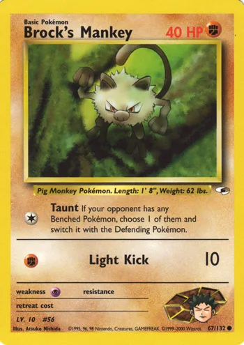 Brock's Mankey, Gym Heroes #67