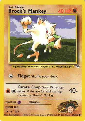 Brock's Mankey, Gym Heroes #68