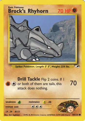 Brock's Rhyhorn, Gym Heroes #70
