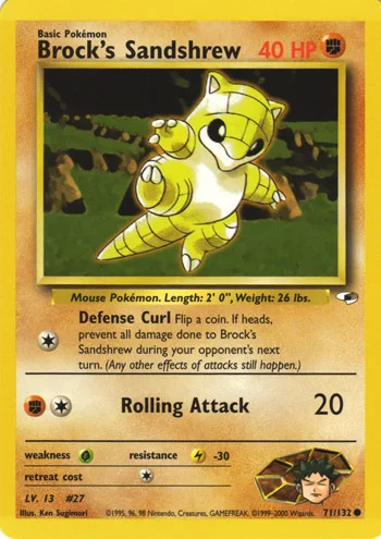 Brock's Sandshrew, Gym Heroes #71