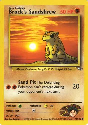 Brock's Sandshrew, Gym Heroes #72