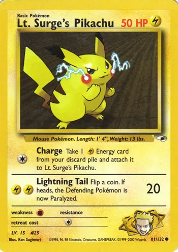 LT. Surge's Pikachu, Gym Heroes #81