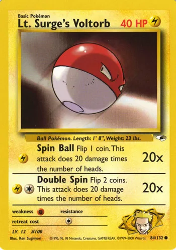 LT. Surge's Voltorb, Gym Heroes #84