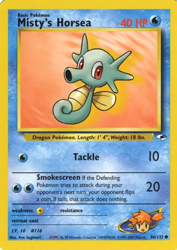Misty's Horsea, Gym Heroes #86