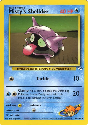 Misty's Shellder, Gym Heroes #89