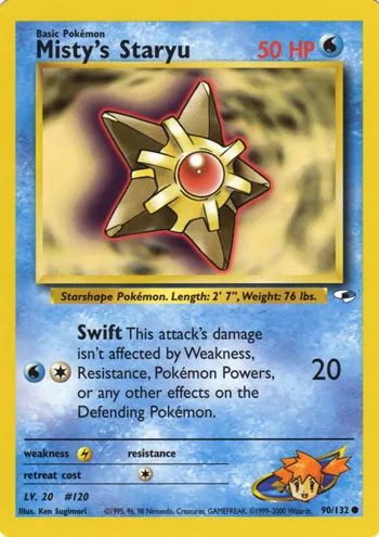 Misty's Staryu, Gym Heroes #90