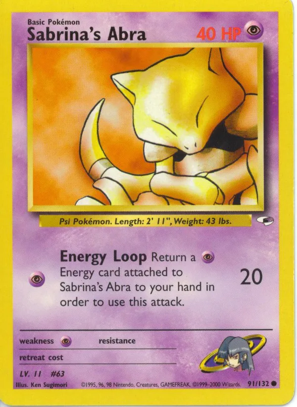 Sabrina's Abra, Gym Heroes #91