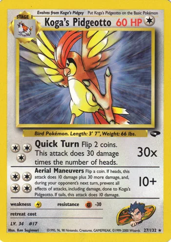 Koga's Pidgeotto, Gym Challenge #27