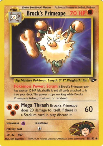 Brock's Primeape, Gym Challenge #35