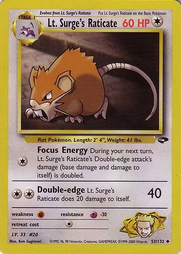 LT. Surge's Raticate, Gym Challenge #53