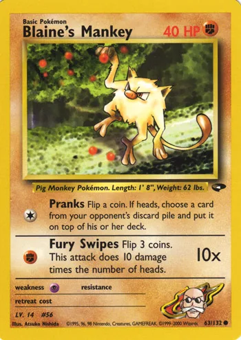 Blaine's Mankey, Gym Challenge #63