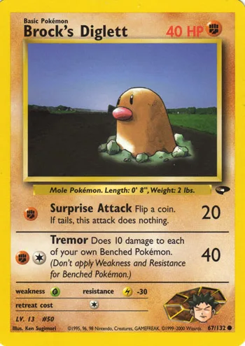 Brock's Diglett, Gym Challenge #67