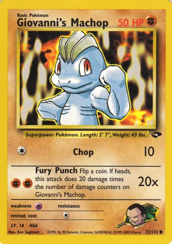 Giovanni's Machop, Gym Challenge #72