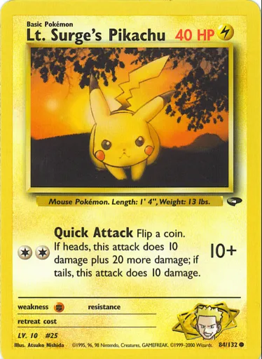 LT. Surge's Pikachu, Gym Challenge #84