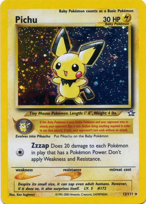 Pichu Holo, Neo Genesis #12