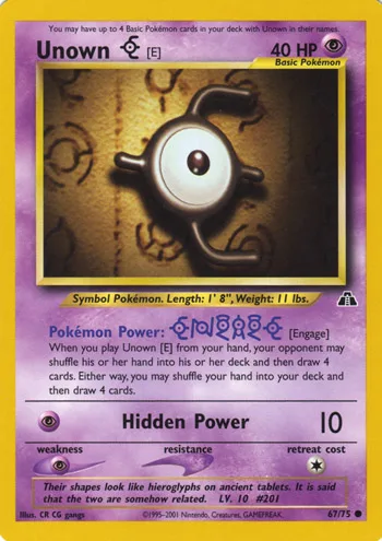 Unown E, Neo Discovery #67