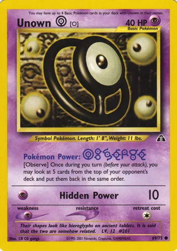 Unown O, Neo Discovery #69