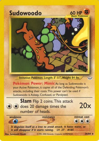 Sudowoodo, Neo Revelation #26