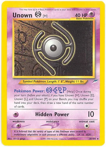 Unown H, Neo Destiny #28