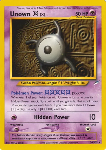 Unown X, Neo Destiny #30
