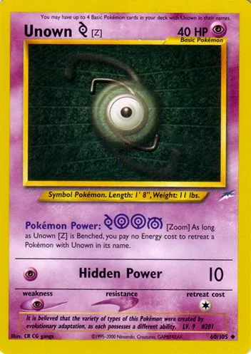 Unown Z, Neo Destiny #60