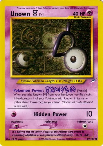 Unown V, Neo Destiny #89